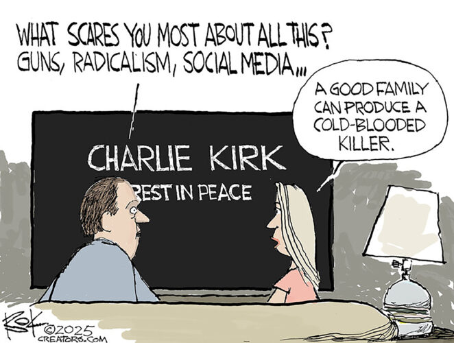 Editorial cartoon for Sept. 23, 2025